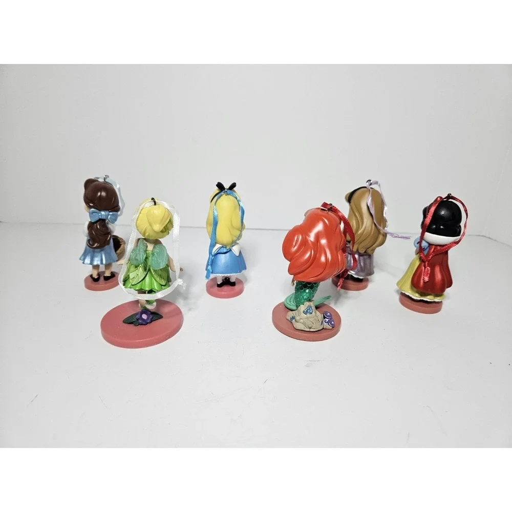 Disney Store Animators Collection Ornament Lot of 6 Princess Tink Ariel Aurora